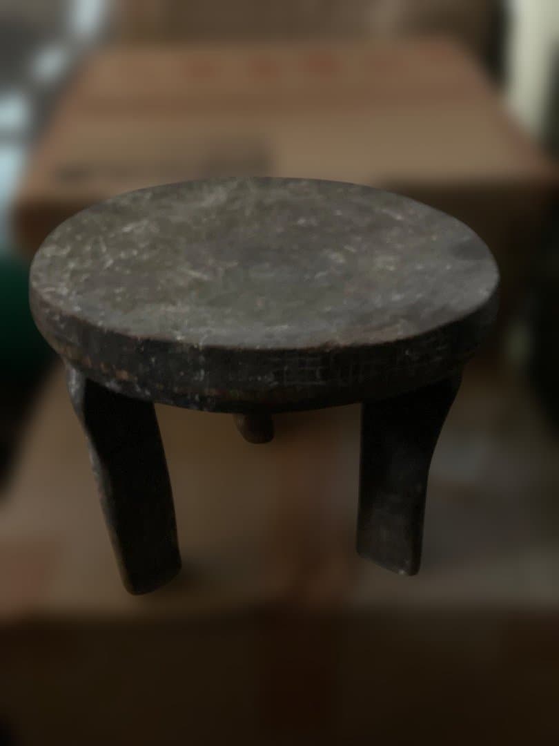 木製円形座卓 3本脚　アフリカンスツール