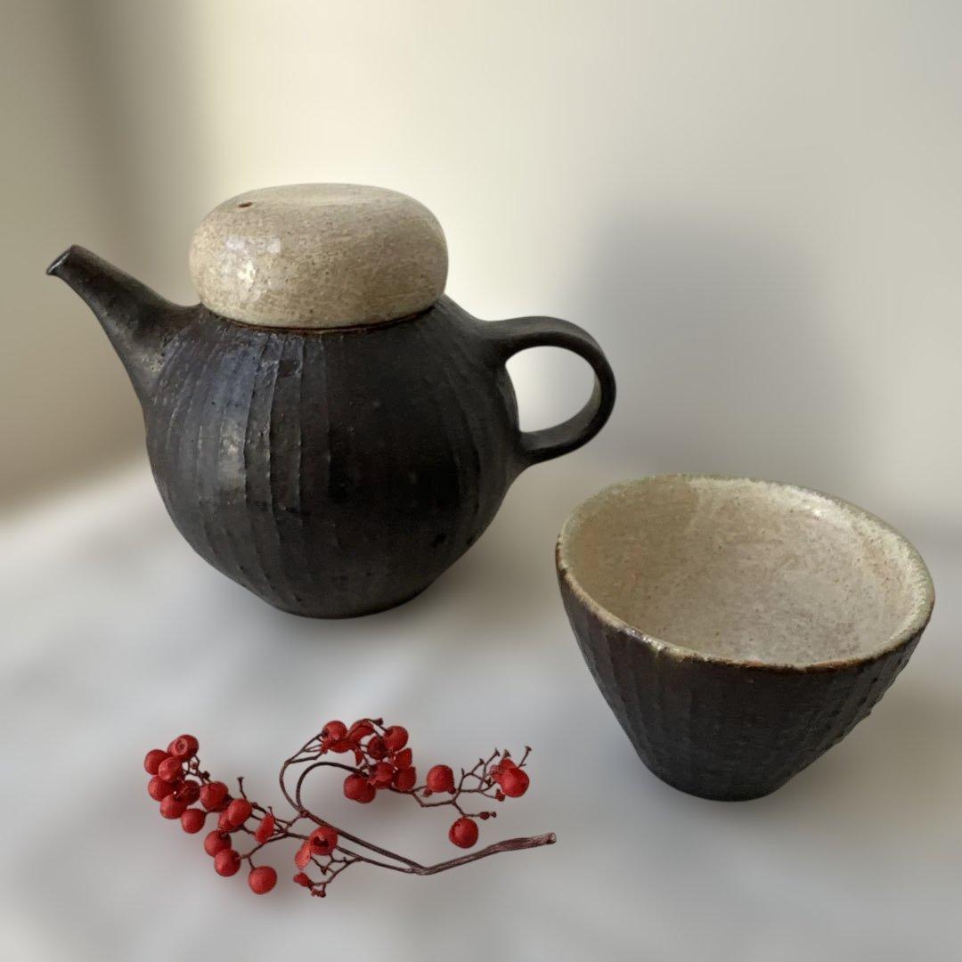 TATSUYA 大野素子 急須 ポットと湯のみの2点セット