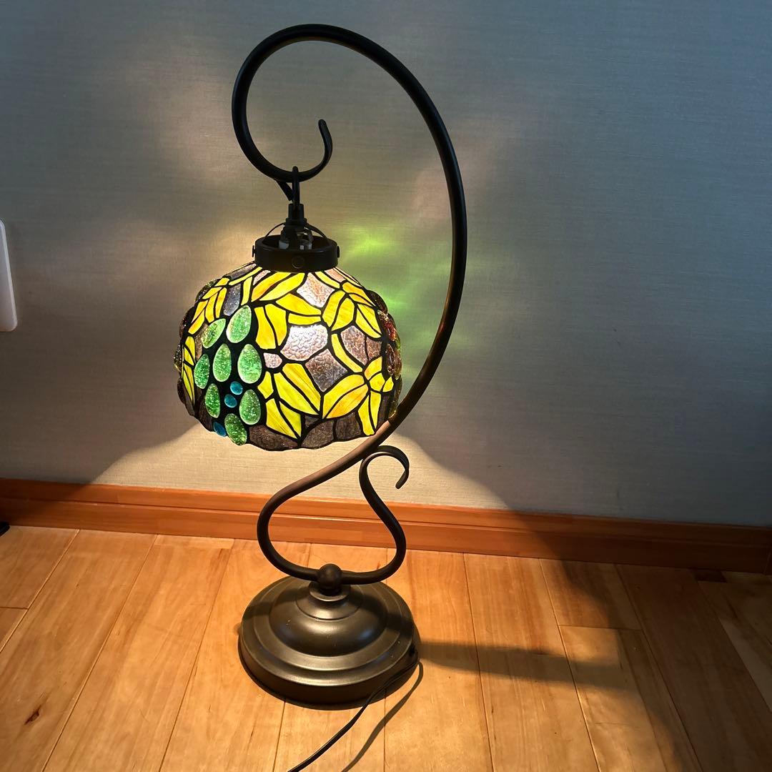 展示品　ランプ　アンティーク ステンドグラス フロアランプ デスクライト