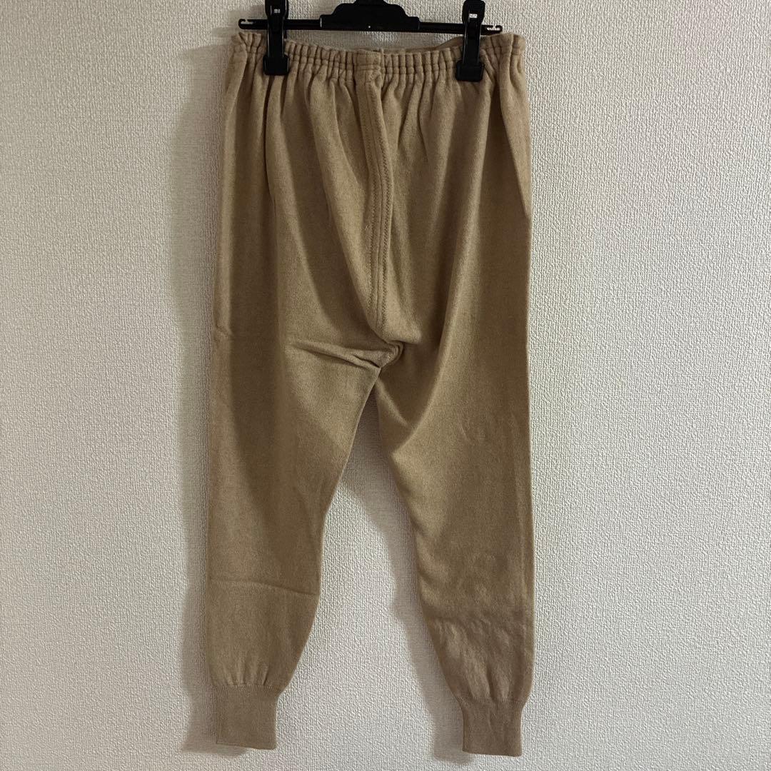 ウール100%カシミヤ 長袖シャツ ズボン下 上下セット 紳士肌着M