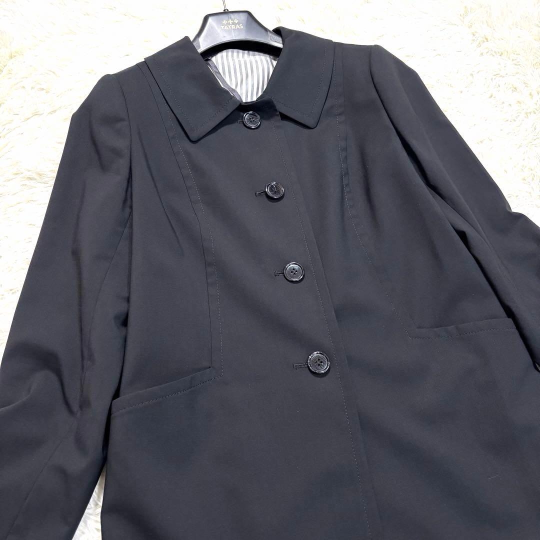 【美品】Aquascutum コート チェルッティ 日本製 ブラック XL
