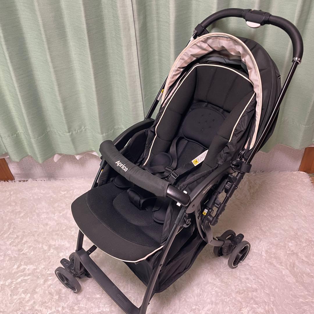 【美品】Aprica アップリカ ラクーナクッション ベビーカー レザーハンドル