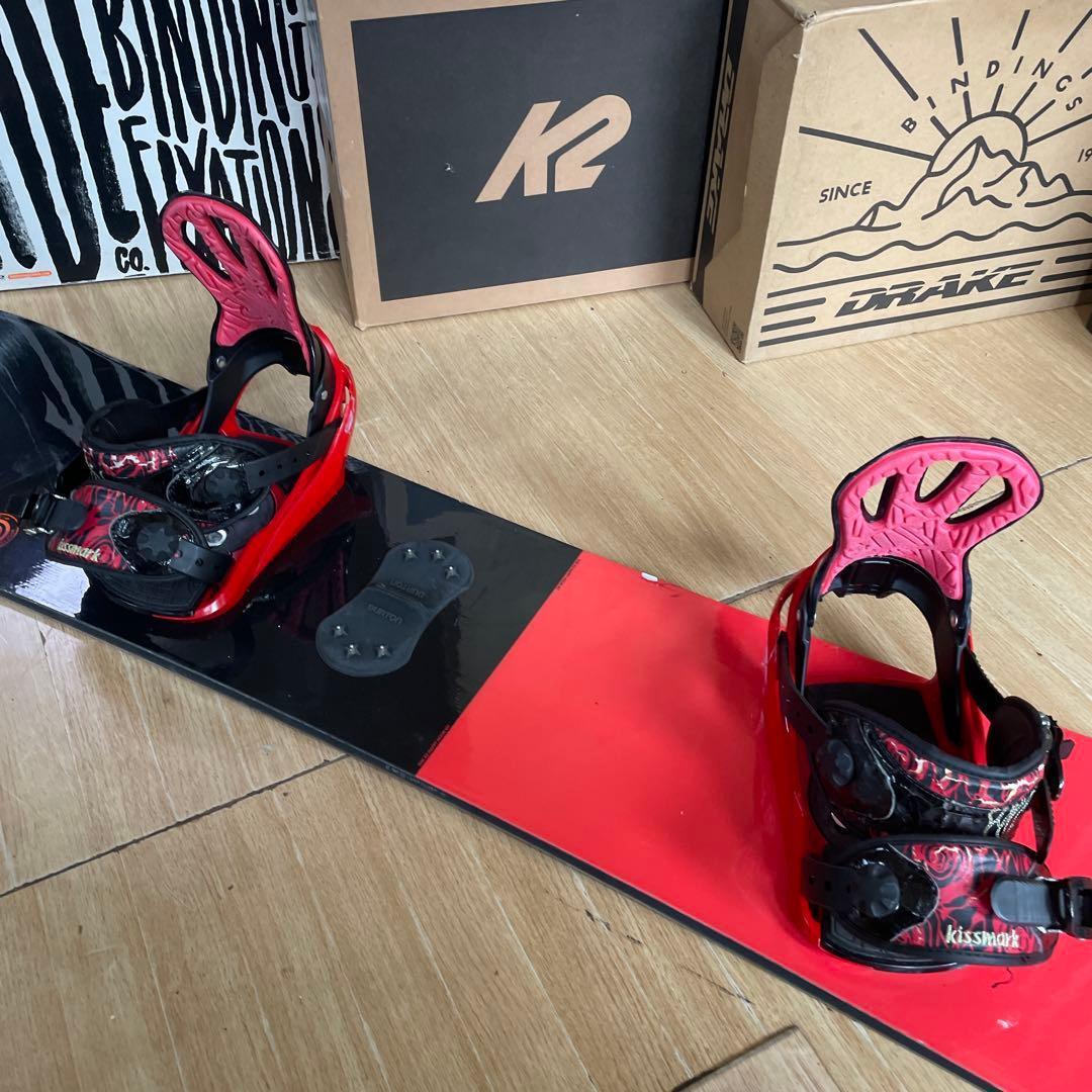 K2×KISSMARK　名作ハッピーアワー　バインディング付スノーボードセット
