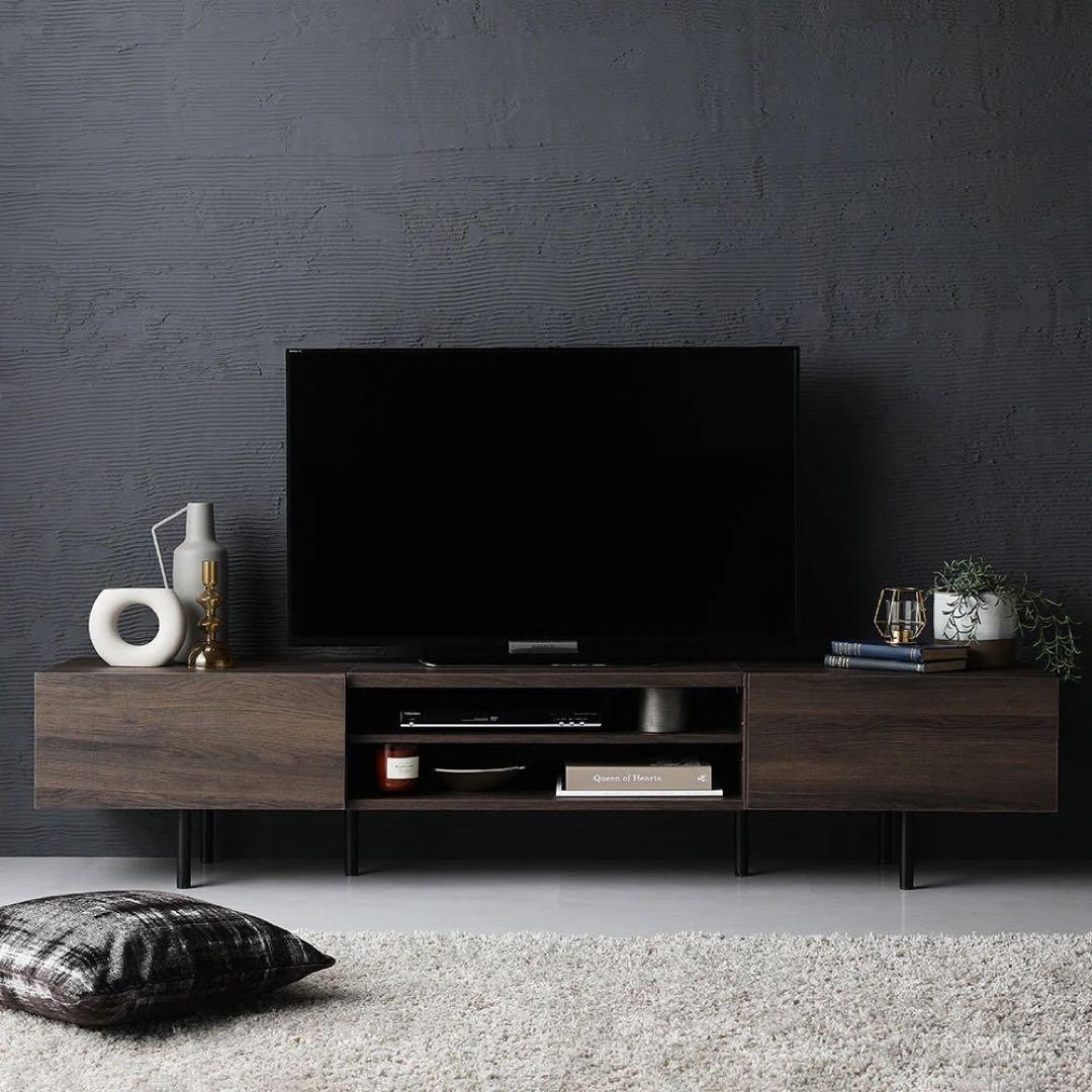 RASIK ワイド テレビボード 幅180cm ブラウン