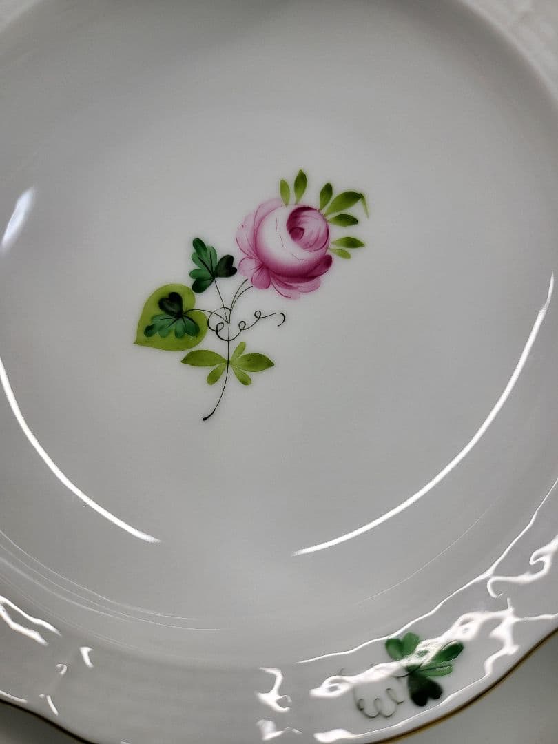 美品✨ヘレンド ウィーンの薔薇 サラダ フルーツ ボウル 小皿 プレート②
