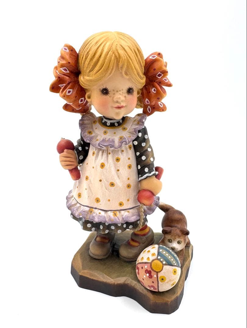 希少　ANRIアンリ　サラ・ケイ【Let’s Play】木彫り人形約16.5cm