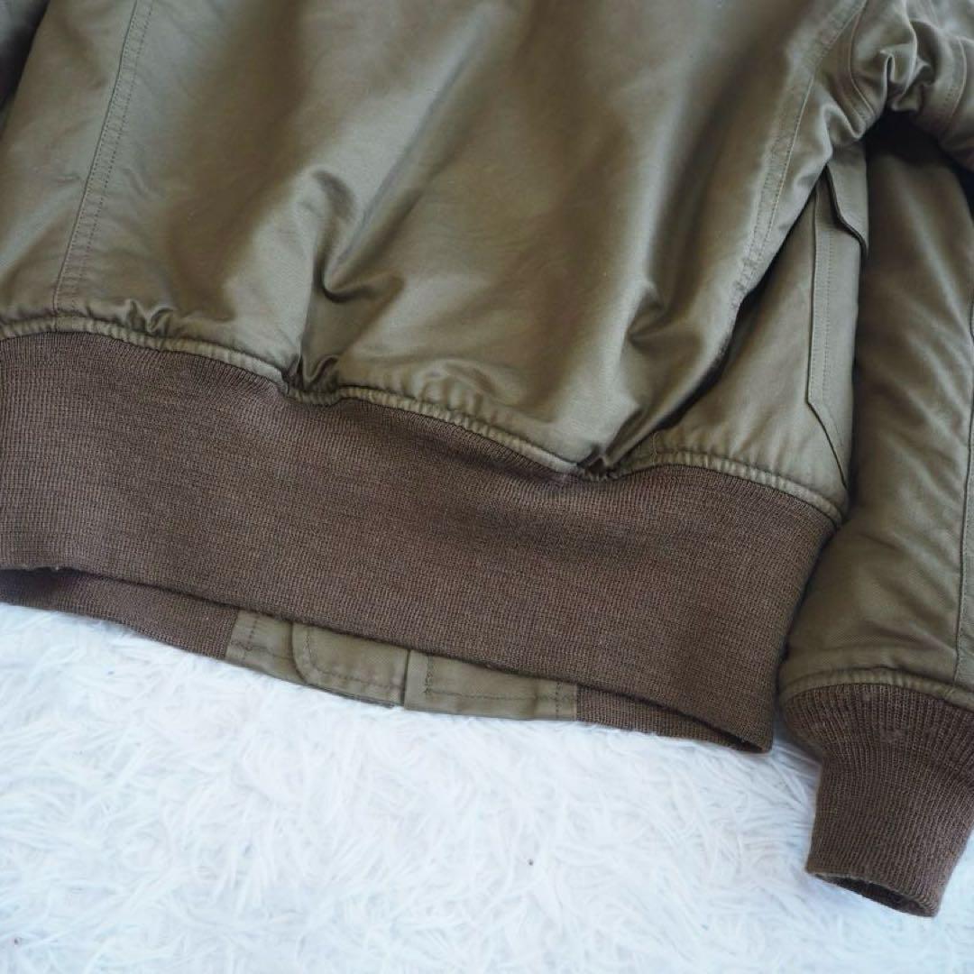 極美品 トイズマッコイ B10 フライトジャケット アルパカ カーキ