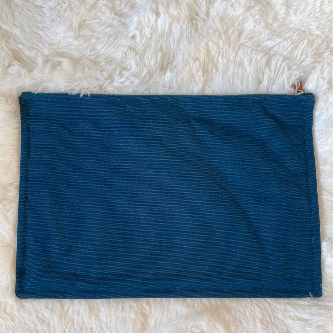 HERMES プティ デュック コットン フラットポーチGM クラッチポシェット