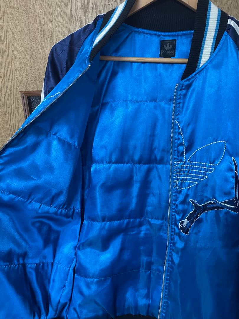 【レア】adidas スカルボーン　スカジャン Oサイズ