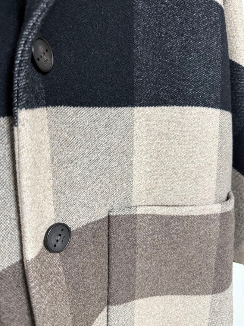 【希少•極美品】 hevo イーヴォ チェック ロングコート サイズ44