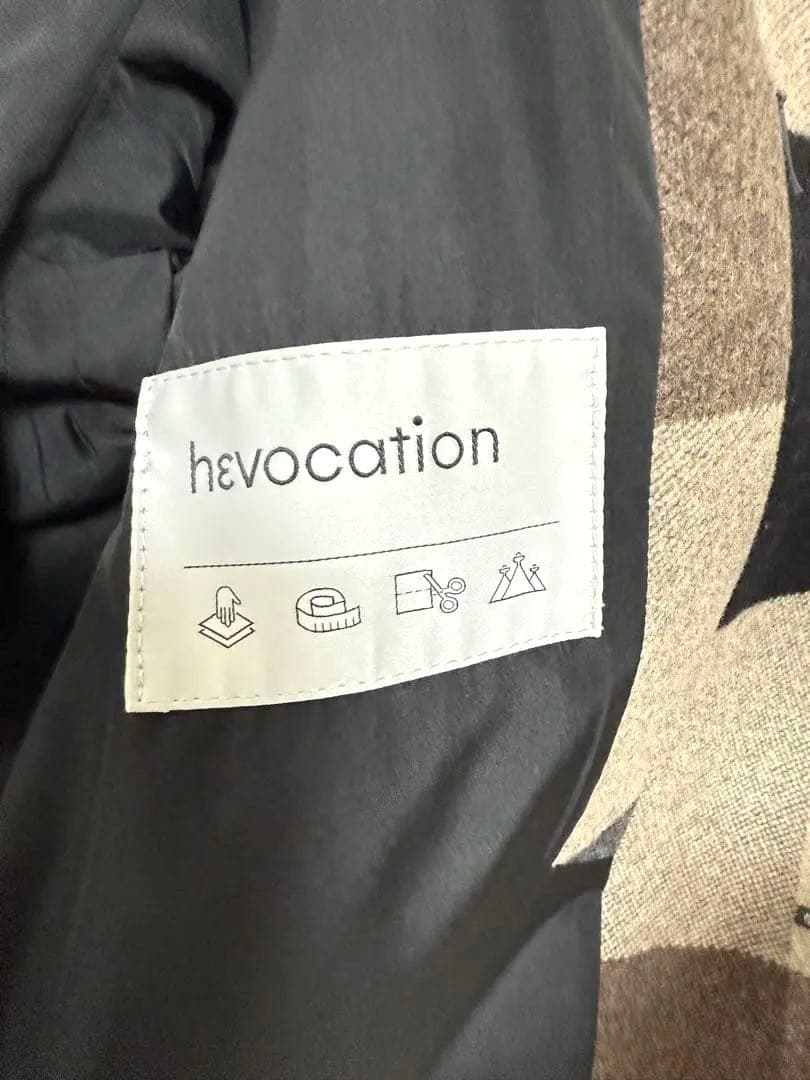【希少•極美品】 hevo イーヴォ チェック ロングコート サイズ44