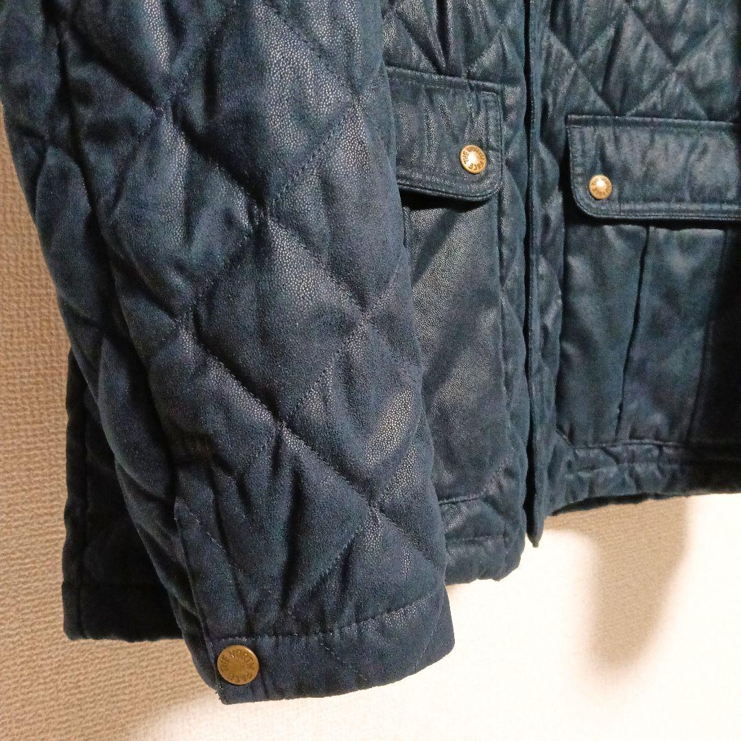 ノースフェイス ホワイトレーベルレザー調ボアインナーアウター ネイビー XL