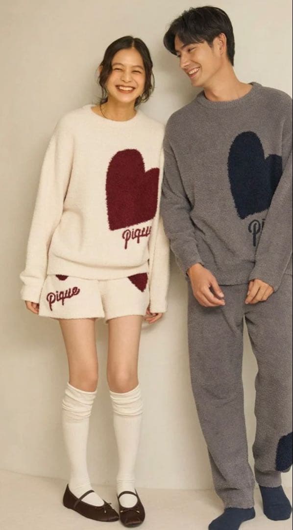 Pique ハート柄 ルームウェア