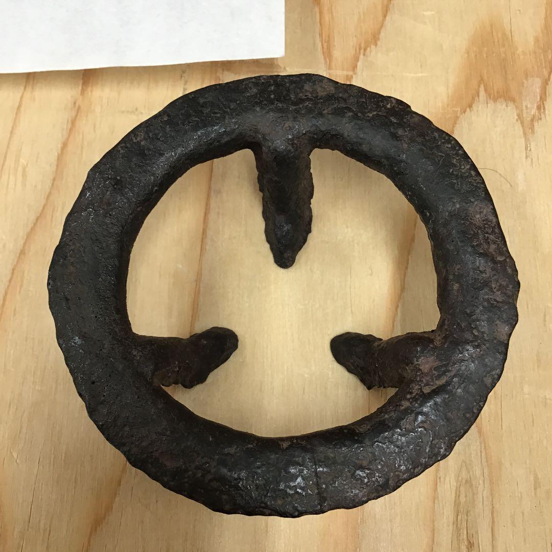 茶道具 蓋置 舶来写五徳蓋置 不染斉書付 No233F