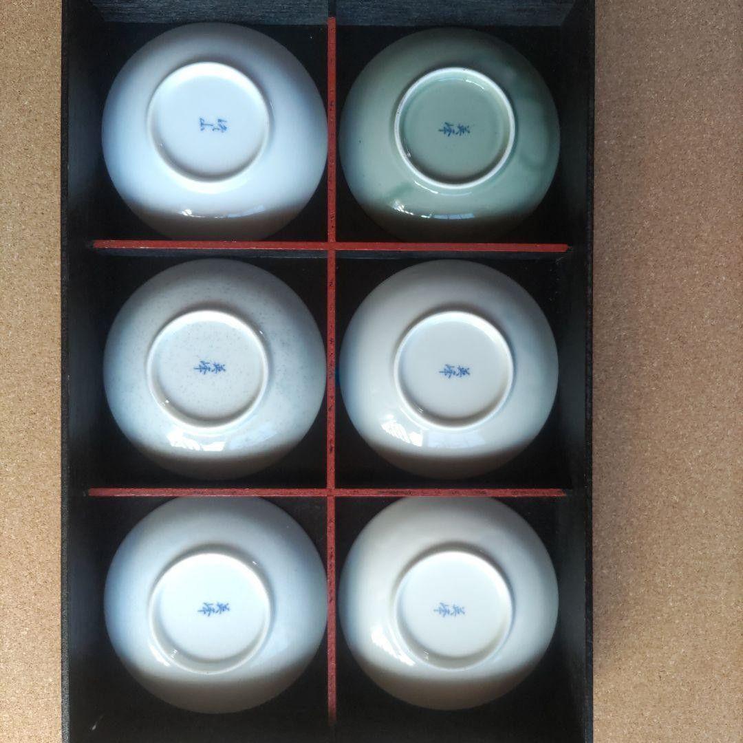 未使用 有田焼 豆皿＋小皿 同柄6セット（12枚）木箱入り/ 和食器
