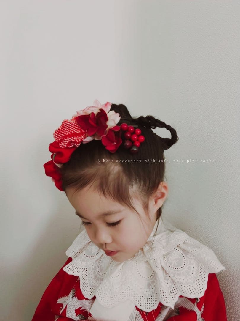 N*u様 七五三　七五三髪飾り　ヘッドドレス　着物髪飾り　リメイク髪飾り　024