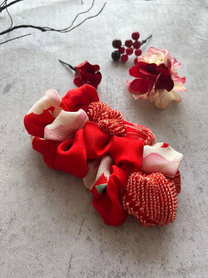 N*u様 七五三　七五三髪飾り　ヘッドドレス　着物髪飾り　リメイク髪飾り　024