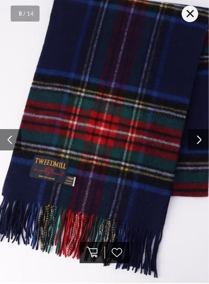 TWEEDMILL lambswool 70×190cm 新品　マフラーストール