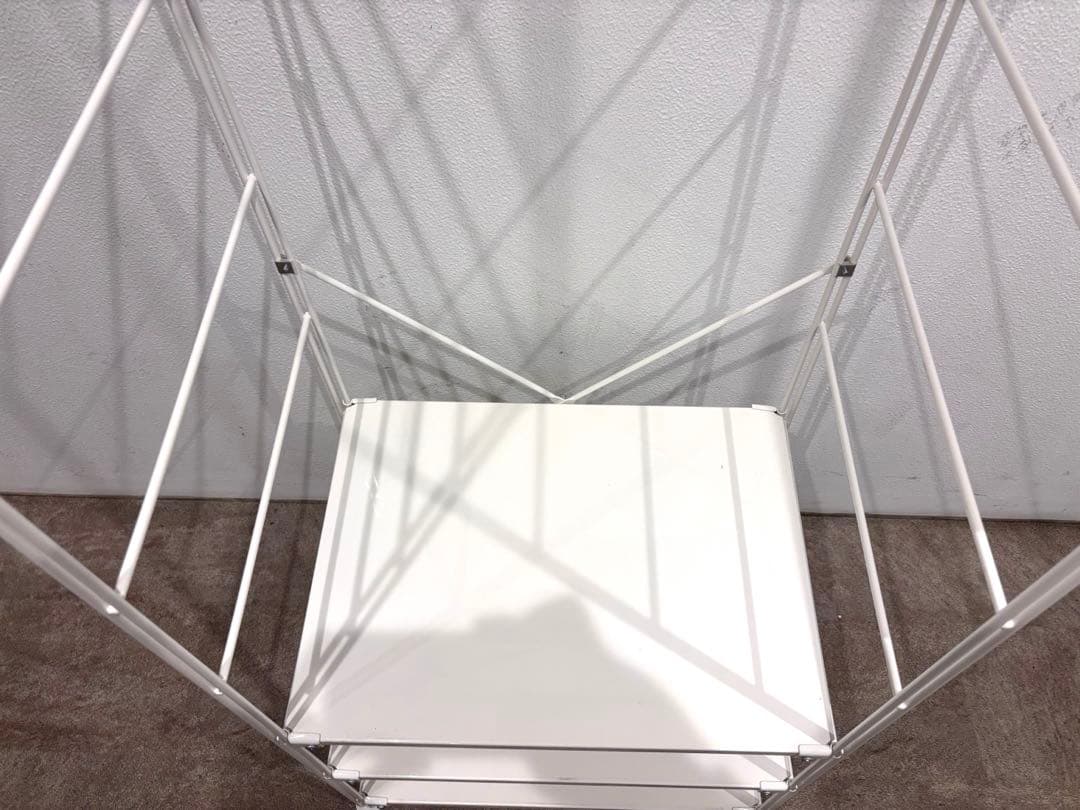 ⭐️超美品⭐️無印⭐️スチールユニットシェルフ⭐️大⭐️ライトグレー⭐️ワードローブバー付