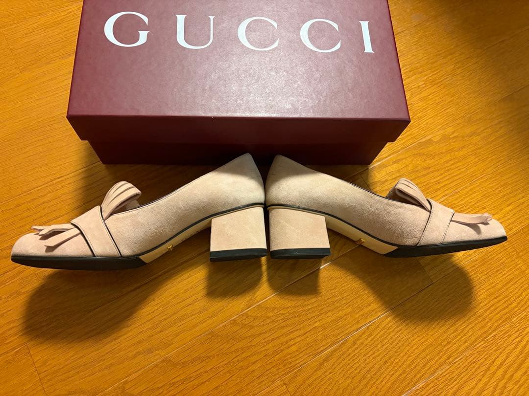 グッチ GUCCI◆GGマーモント スエードパンプス(フリンジ付き)36.5