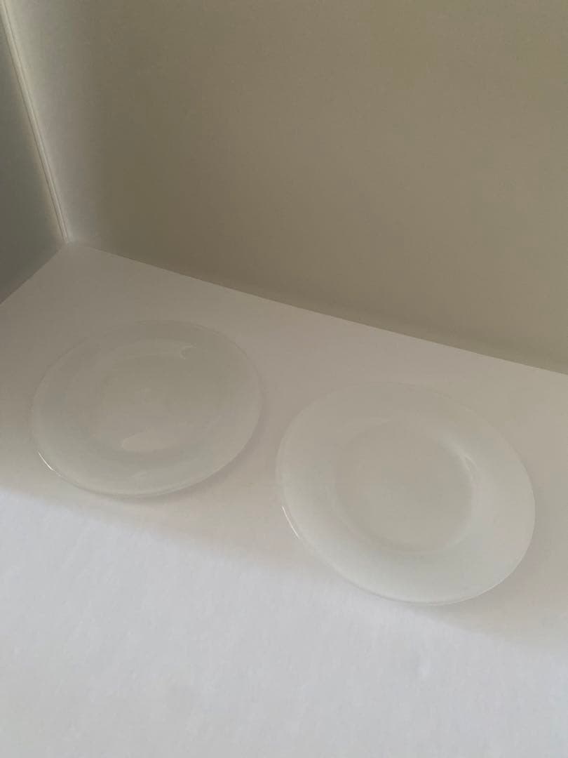 辻和美　乳白色　プレート 2点セット