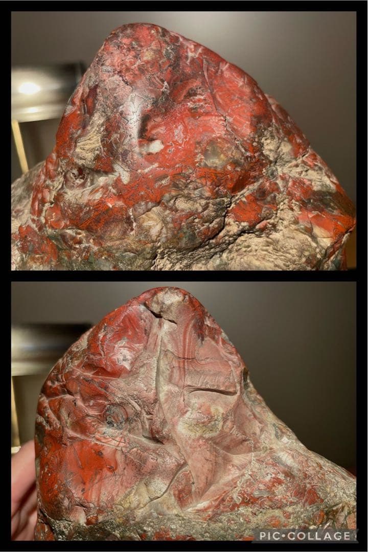 3709 佐渡錦紅石 佐渡赤玉石   3.86kg 水石 盆栽 盆石 鑑賞石