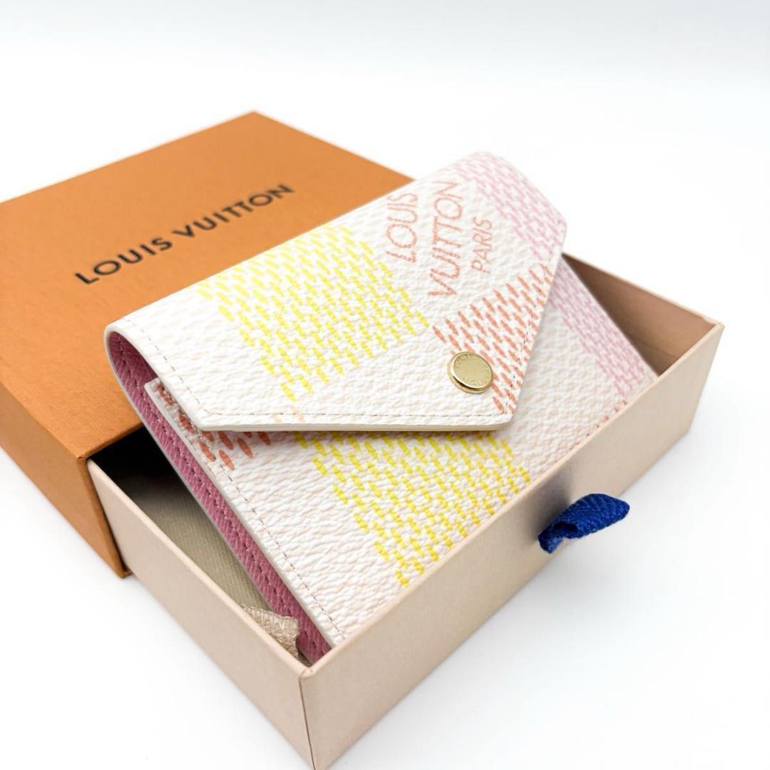 ルイヴィトン ダミエ リシャス ポルトフォイユ ヴィクトリーヌ 三つ折り財布