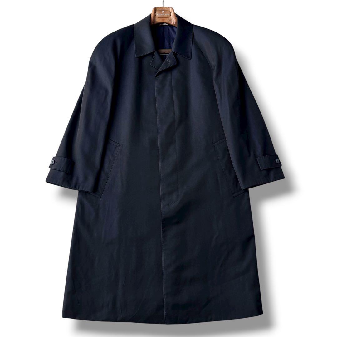 GIVENCHY ジバンシィ ステンカラー コート 絹 ネイビー 濃紺 S!!