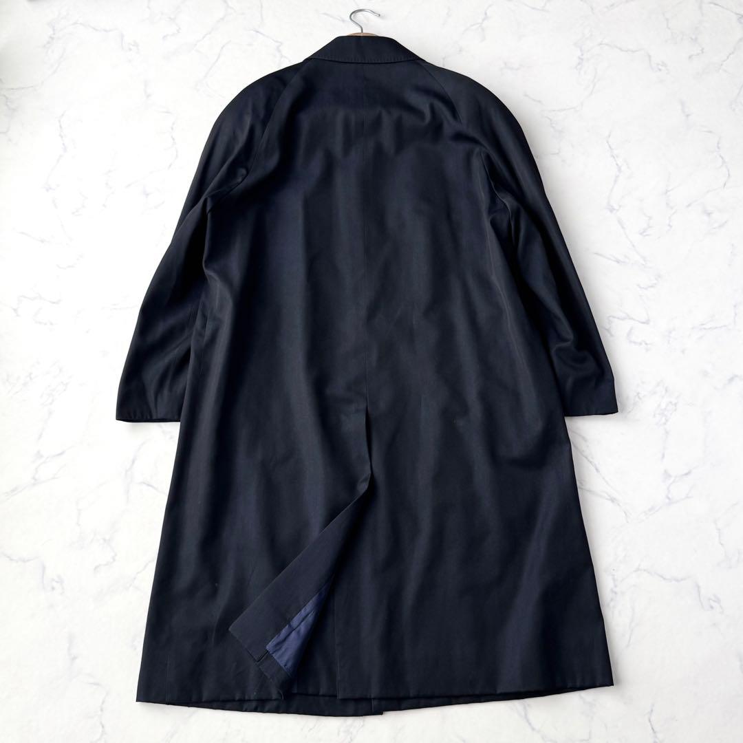 GIVENCHY ジバンシィ ステンカラー コート 絹 ネイビー 濃紺 S!!