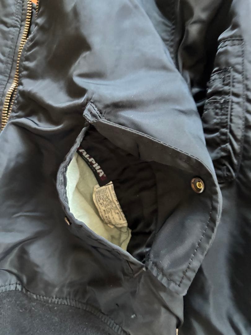 USA製 80s アルファインダストリーズ MA-1 M ブラック 黒