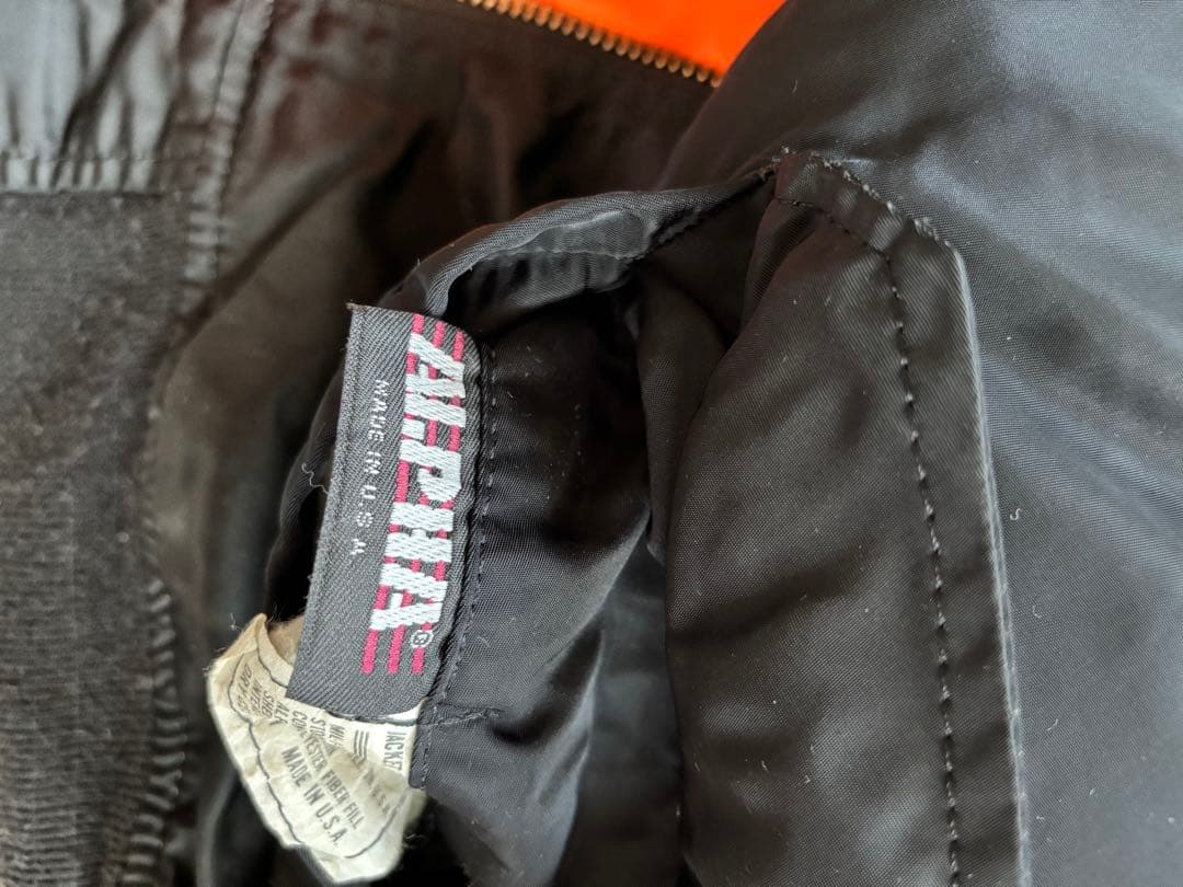 USA製 80s アルファインダストリーズ MA-1 M ブラック 黒