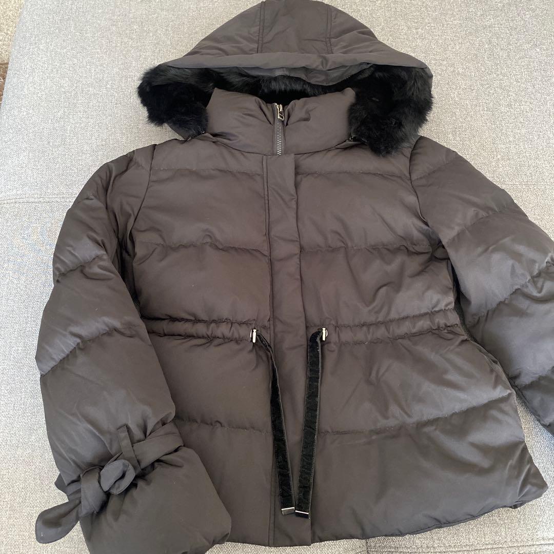 今だけ値下げ！ルイルエブラック　ラビットファーフードショートダウンジャケット