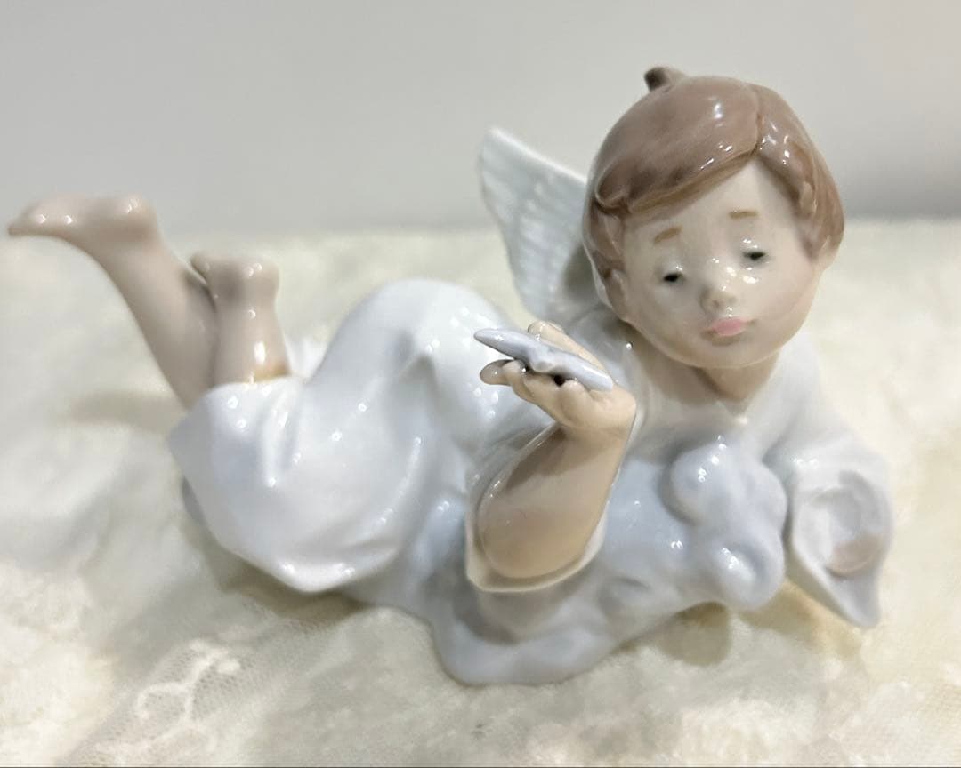 【訳あり】リヤドロ LLADRO フィギュリン 2体セット（花欠け・手破損あり）