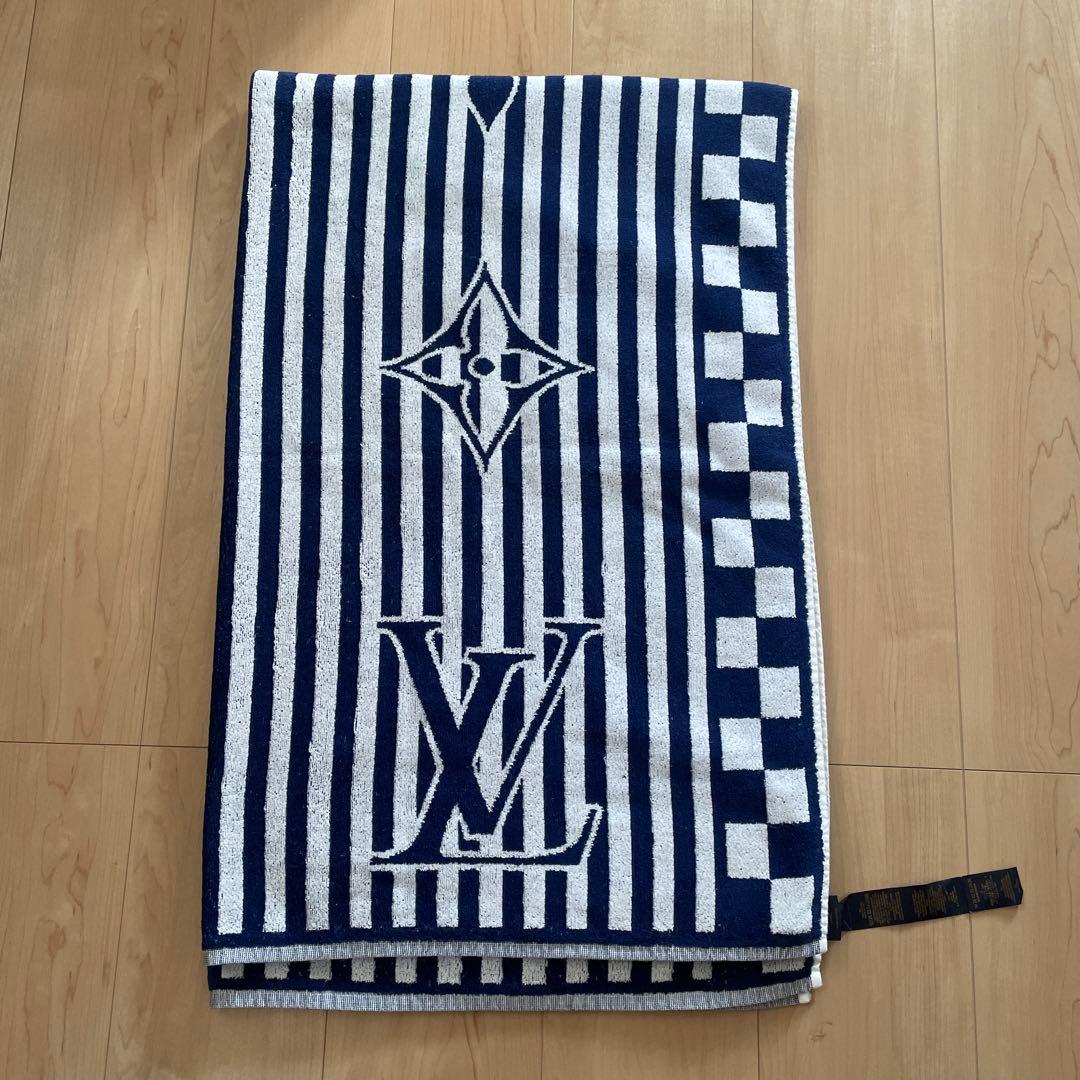美品 LOUIS VUITTON ビーチタオル ネイビー