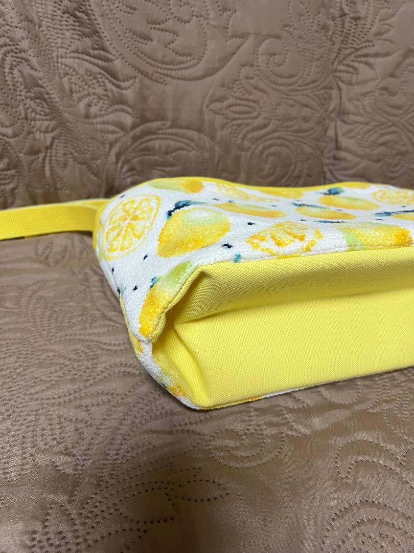 美品　レモンドット　ベビーカーポーチ
