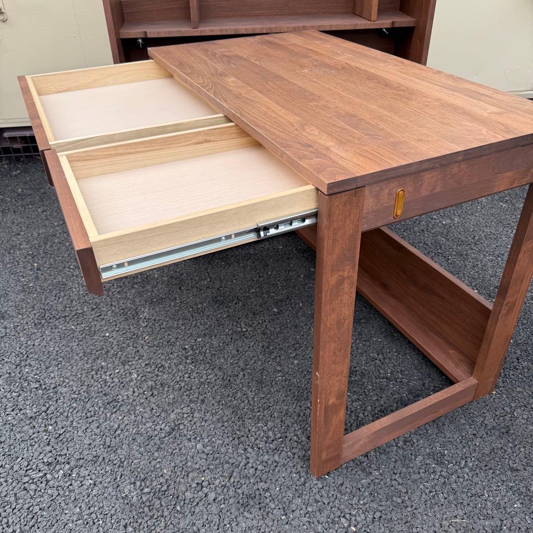 堀田木工所　デスク　学習机　無垢　アルダー材　ウォールナット 色　シンプル
