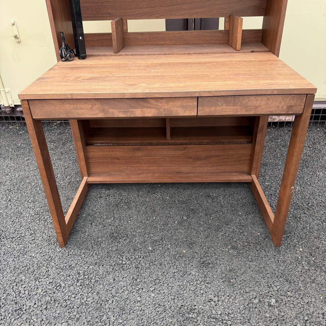 堀田木工所　デスク　学習机　無垢　アルダー材　ウォールナット 色　シンプル