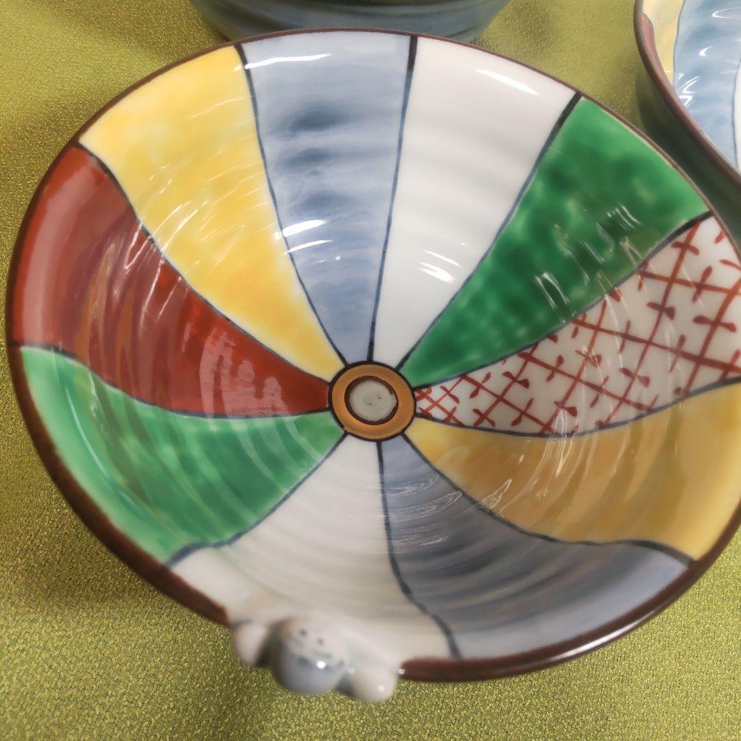 九谷焼 一閑人 紙風船 小丼 小どん 椀 皿 茶碗　 5客