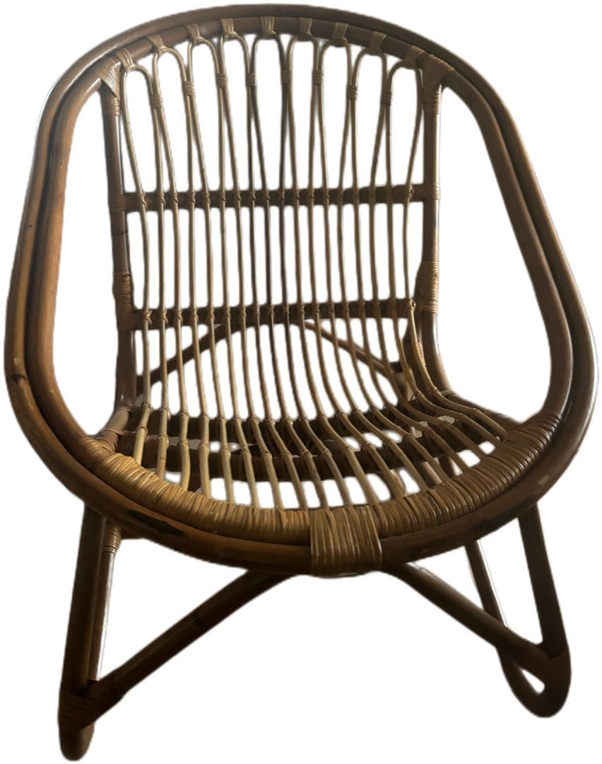 アンティーク！ラタン　ラウンド　チェア　椅子　藤