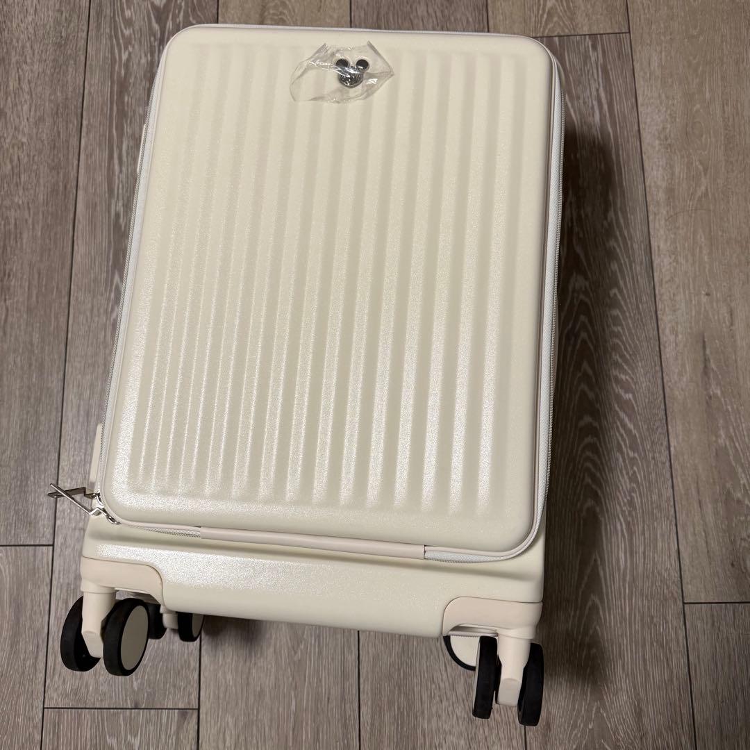 ディズニー ミッキー スーツケース 33L 機内持ち込み可 アイボリー　美品