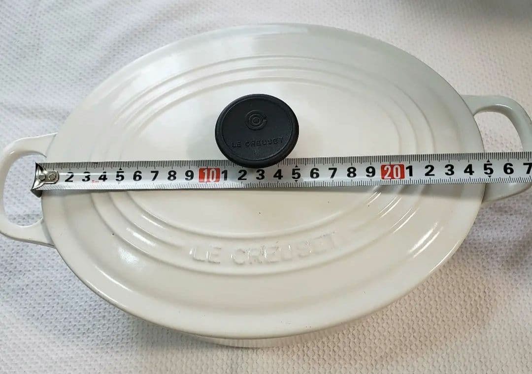 GW出品☆ル・クルーゼ　オーバル両手鍋　25㎝　 ホワイト