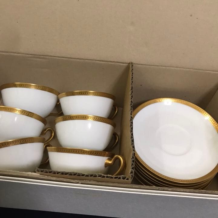 大倉陶園 片葉金蝕 6客セット