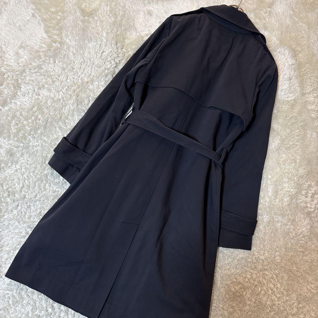 セオリーリュクス　トレンチコート　ライナー付　腰ベルト　紺色　38 ネイビー