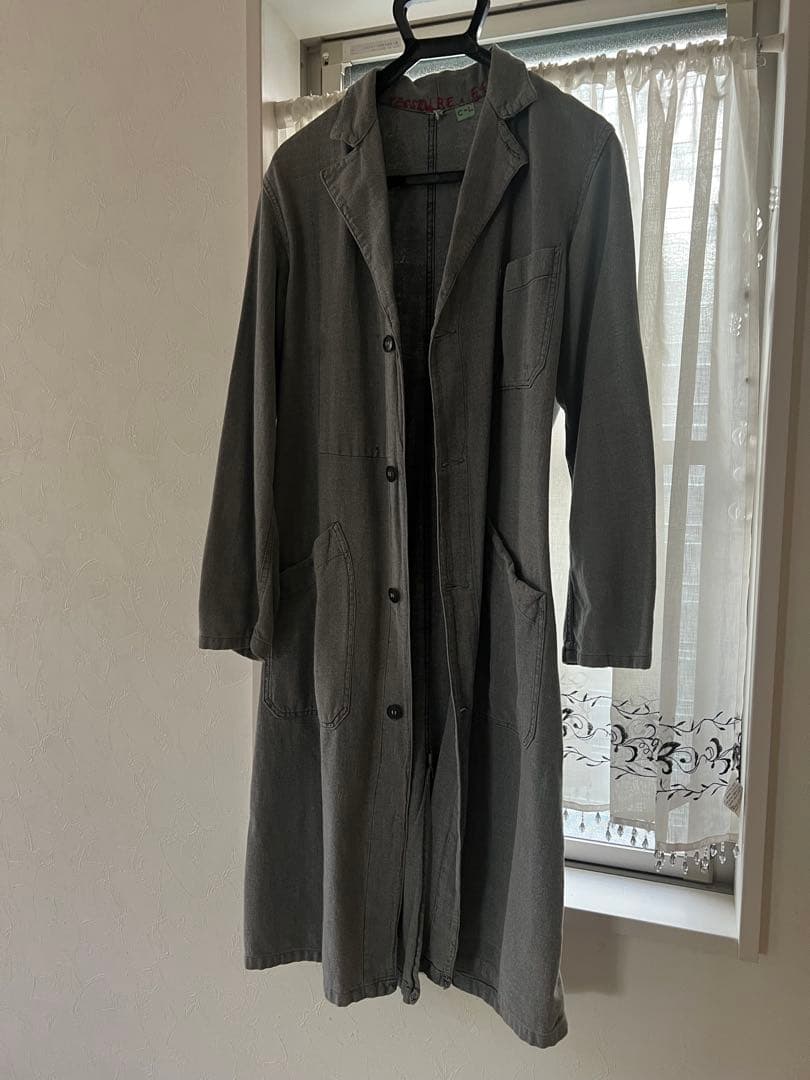 アトリエコート　1950代ヴィンテージ　ブラックシャンブレー　ショップコート