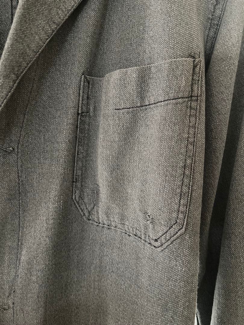 アトリエコート　1950代ヴィンテージ　ブラックシャンブレー　ショップコート