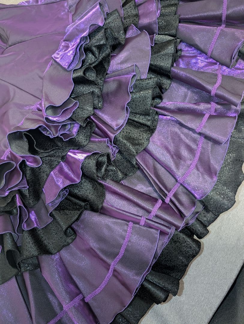 フラメンコ ワンピース 衣装 ドレス 紫