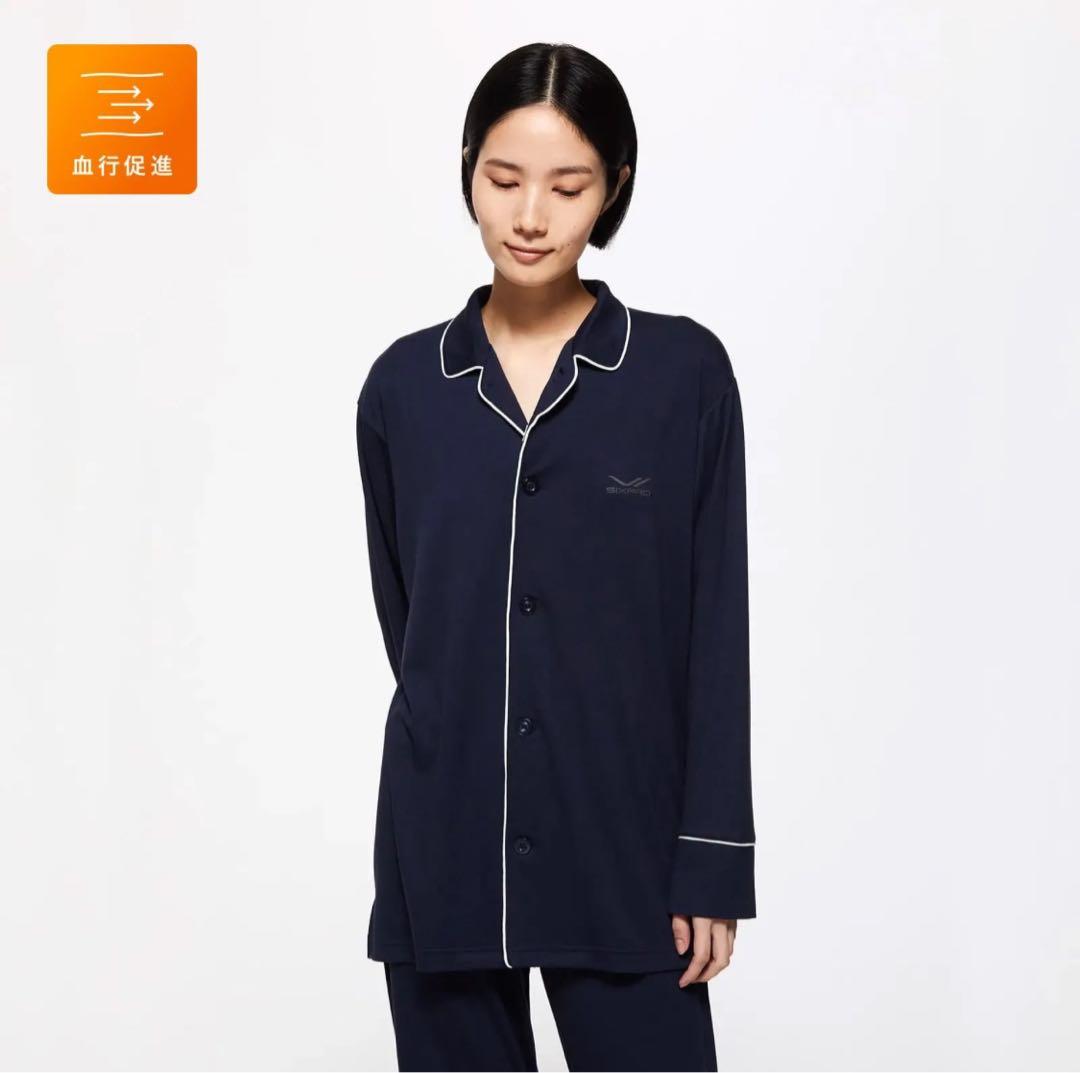 SIXPADRecovery Wear SleepMサイズネイビーパジャマ上のみ