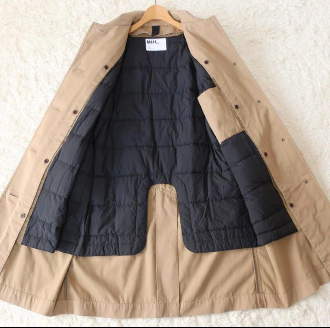 MHL. ダウンライナー付き ステンカラーコート スプリングコート ベージュ 1