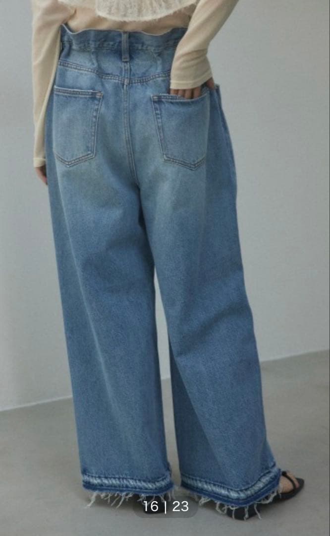 BLACK BY MOUSSY ウエストスクイーズデニム