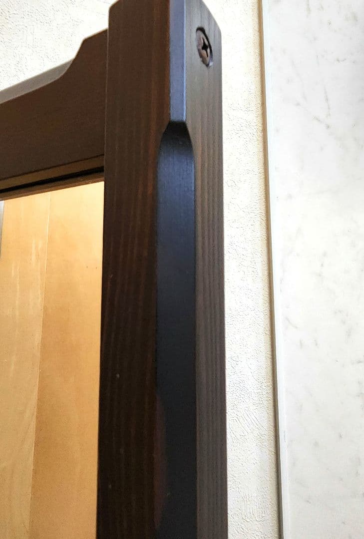 姿身鏡 壁掛け 鏡 姿見 ウォールミラー　木枠 日本製